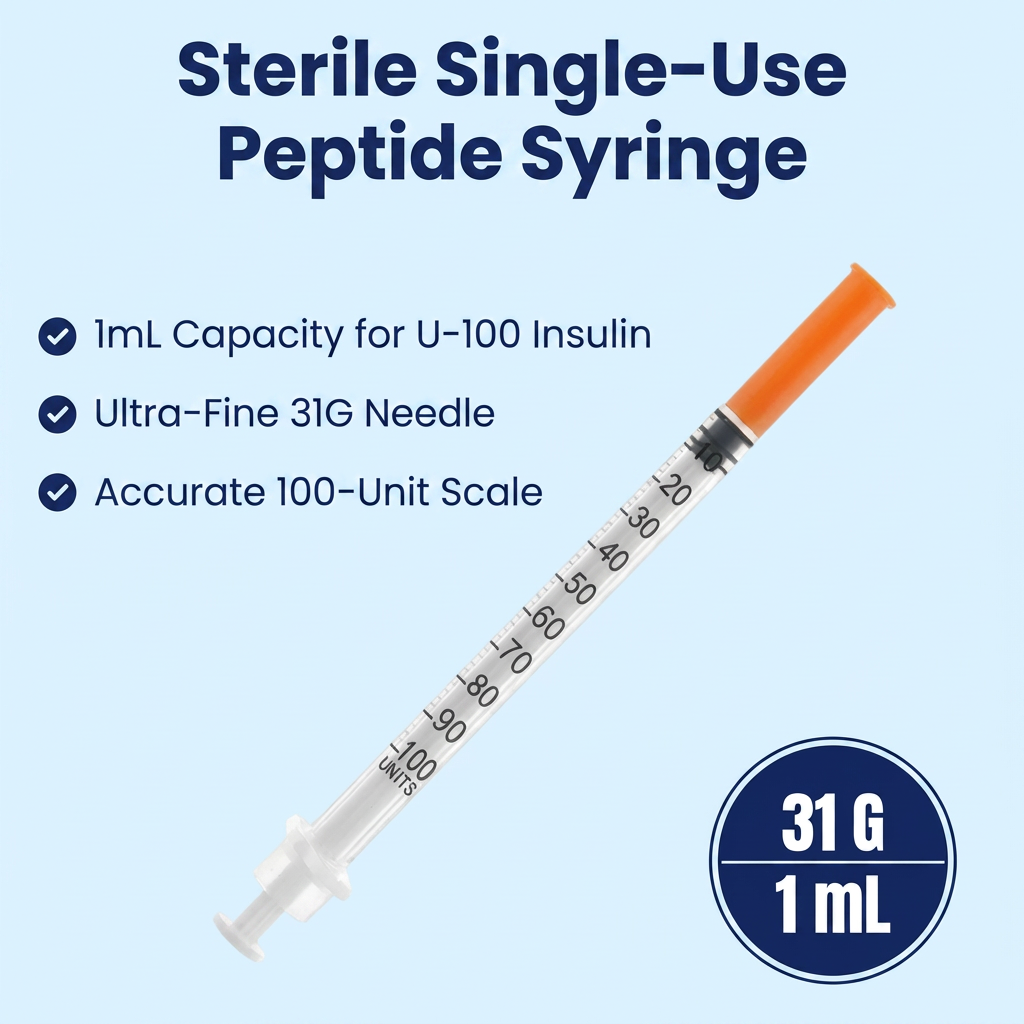 Peptide Syringe – 1pc 31G (Add-On Option)